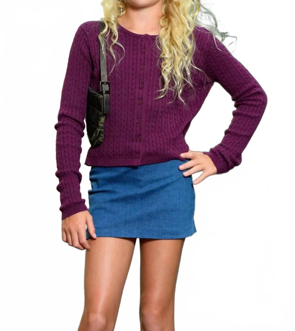 NEW KATIE J NYC melbourne denim mini skirt in blue